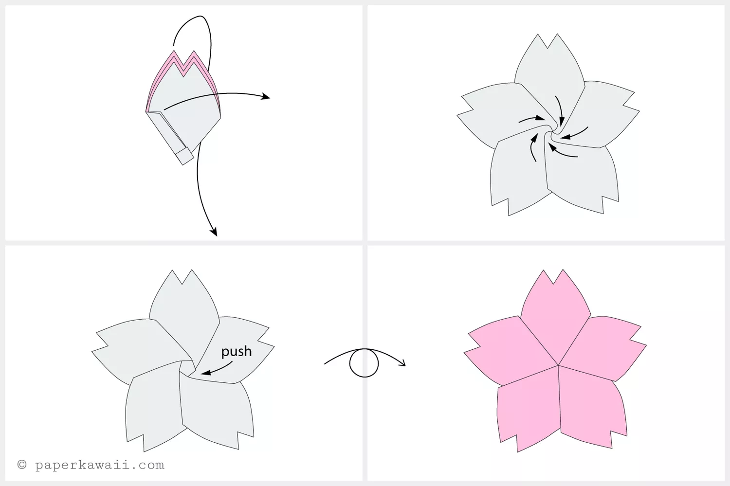 Origami Cherry Blossom Tutorial 04